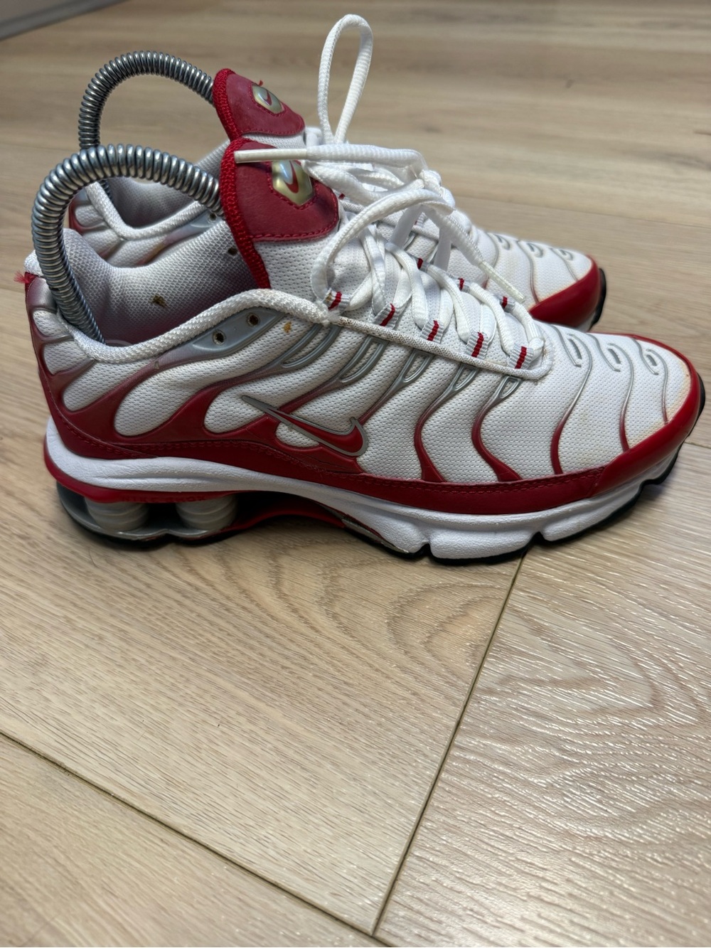 Rare 2008 Nike Air Max Plus Shox hybrid Varsity Red woman’s size 7